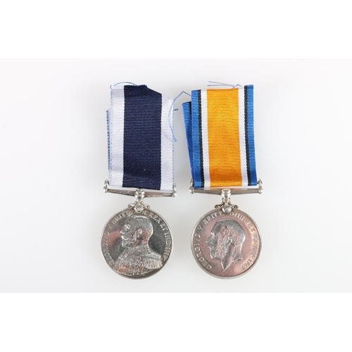 409 - Medals of Private J O F Schubert of the Royal Marine Light Infantry comprising a WWI war medal [DEPO... 