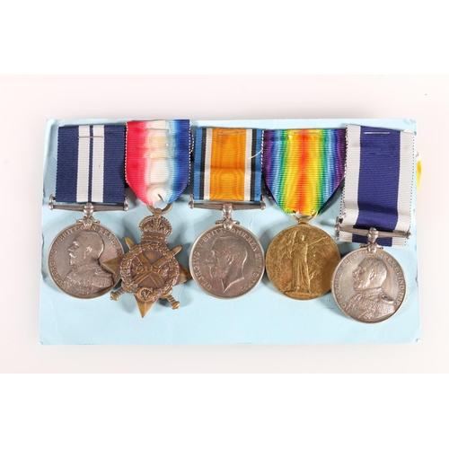 410 - Medals of 129947 Chief Petty Officer Alfred Treadway DSM of the Royal Navy comprising a WWI war meda... 