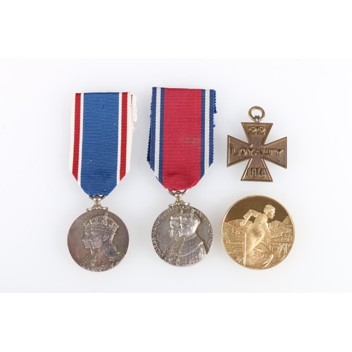 413 - George V silver jubilee medal 1935, a George VI coronation medal 1937, a modern Churchill Boer war c... 