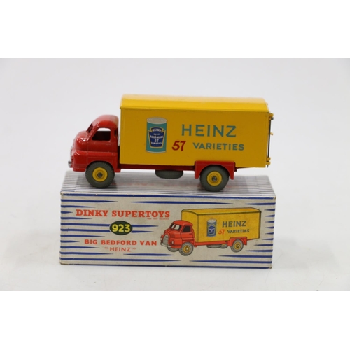 43 - Dinky Supertoys 923 diecast model Big Bedford Van Heinz Beans variety with red cab, yellow body and ... 