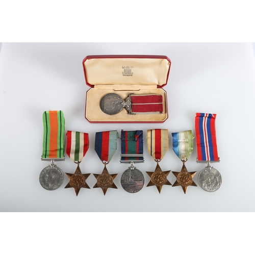 439 - Medals of Chief Petty Officer Archibald Filson of the Royal Naval Volunteer Reserve comprising a Eli... 