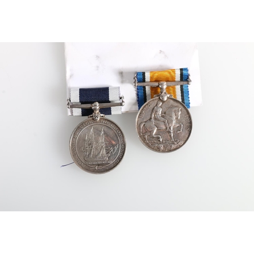 443 - Medals of 145827 Leading Boatman W J Rickaby of the Royal Navy comprising an Edward VII Royal Naval ... 