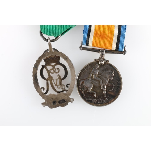 458 - Medals of Paymaster Lieutenant Commander W J Ferrins of the Royal Naval Reserve comprising a silver ... 