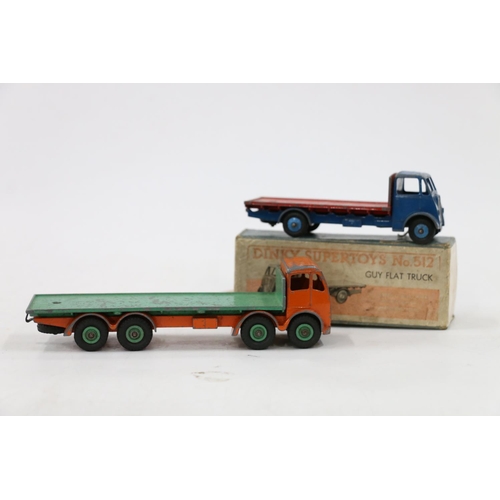 47 - Dinky Supertoys diecast vehicles 512 Guy Flat Truck with ast type cab, dark blue cab and chassis, re...
