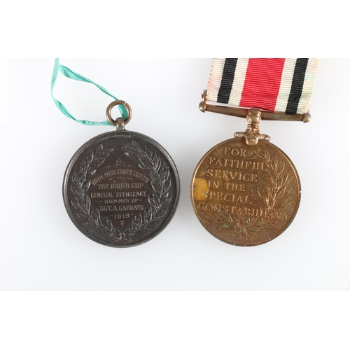 474 - Medals of Police special constable Adam Gardner comprising George VI (1937-48 IND IMP variety) speci... 