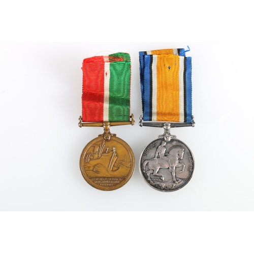 493 - Medals of Arthur A Hole comprising George V Mercantile Marine war medal in bronze [ARTHUR A HOLE] an... 