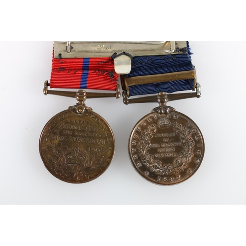 495 - Medals of Police Inspector F Roberts of the J S Division comprising Victoria jubilee Metropolitan Po... 