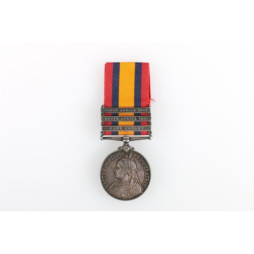 513 - Medal for Surgeon J J Y Campbell comprising an Anglo- Boer war 1899-1902 Queen's South Africa Medal ... 