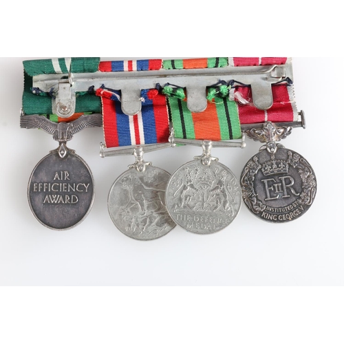 547 - Medals for 2683508 Sergeant Fred W E Day of the Royal Air Auxiliary Air Force comprising Elizabeth I... 