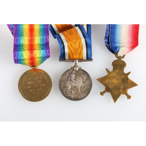 550 - Medals of 84341 Gunner M Marshall of the Royal Field Artillery comprising WWI British war medal, vic... 