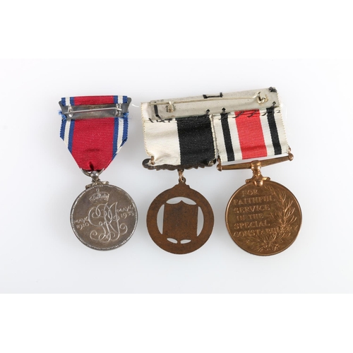 563 - Medals of James M Manclark of the Police Special Constabulary comprising George V (crowned bust in c... 