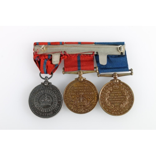 566 - Medals of Police Sergeant P Shephard of the Metropolitan Police comprising Victoria Metropolitan Pol... 