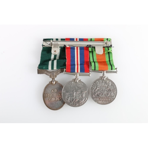 568 - Medals of 799959 Flight Sergeant J A Cattanach of the Royal Air Force Volunteer Reserve comprising G... 