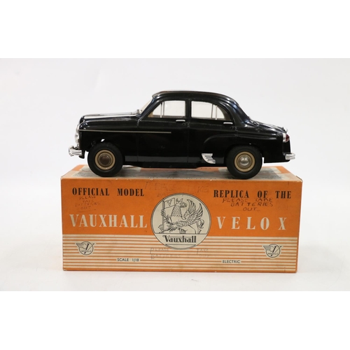 57 - V Models (Victory Industries) Vauxhall Velox black saloon car, 1/18th electric scale model, boxed wi... 
