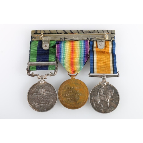 577 - Medals of Midshipman Oliver Charles Anderson of the Royal Naval Reserve comprising George V Indian g... 