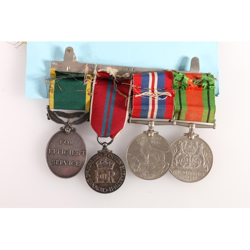 583 - Medals of 4973201 Staff Sergeant G Starbuck of the Royal Artillery comprising George VI (INDIAE IMP ... 