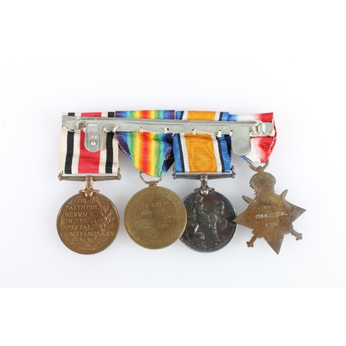 585 - Medals of 13053 Private Robert B Irvine of the Scots Guards (also Police Lieutenant in the Special C... 