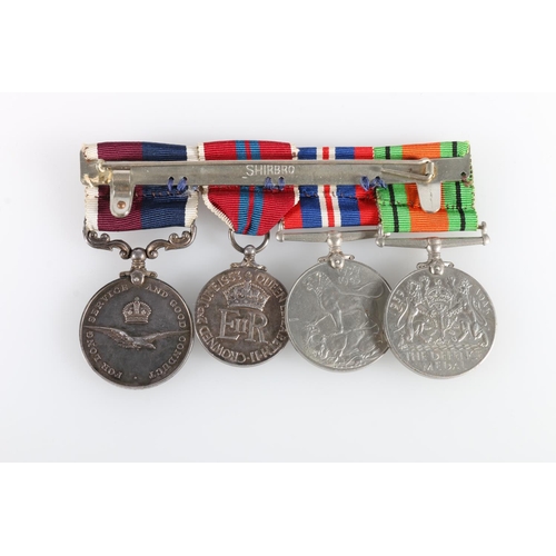 587 - Medals of Warrant Officer E J B Robson of the Royal Air Force comprising a George VI (coinage profil... 