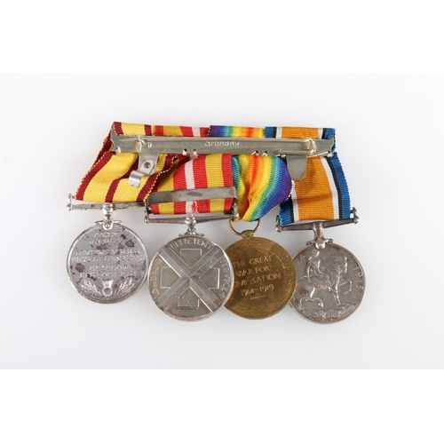 591 - Medals of 48298 Private W Middleton of the Lincolnshire Regiment comprising WWI war medal and Victor... 