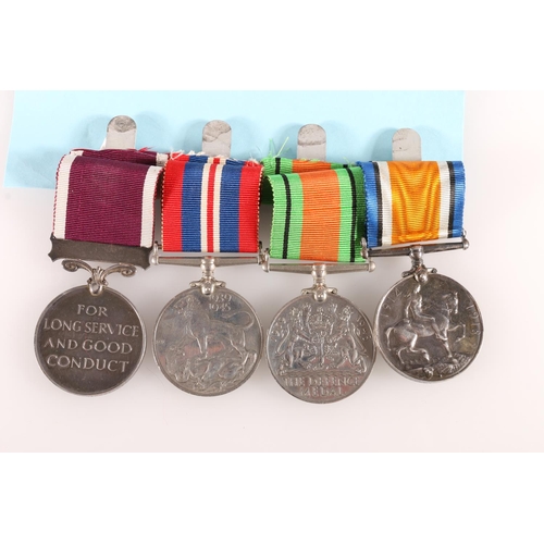 592 - Medals of 201749 Private W Southwaite of the Border Regiment also 399660 Sergeant of the Corp of Mil... 