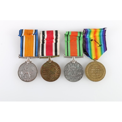 593 - Medals of Lieutenant Gilbert C Martin also S/Superintendent Special Constabulary comprising WWI war ... 