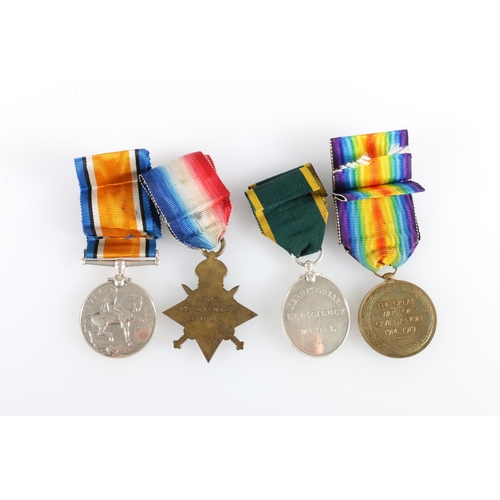 598 - Medals of 1253 Corporal J Findlay of the 6th Highland Light Infantry comprising George V (bareheaded... 