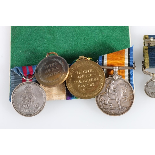 618 - Medals of S L Carus-Wilson of the Volunteer Aid Detachment comprising WWI war medal and Victory meda... 