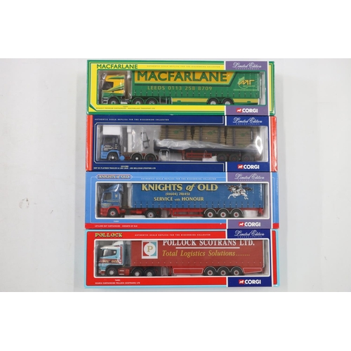 66 - Four Corgi 1:50 scale diecast articulated lorry models to include 75602 Renault Premium Curtainside ... 