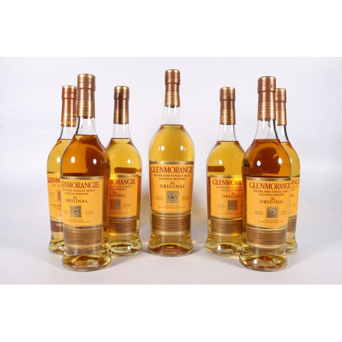 120 - Seven bottles of GLENMORANGIE The Original 10 year old Highland single malt Scotch whisky 40% a... 