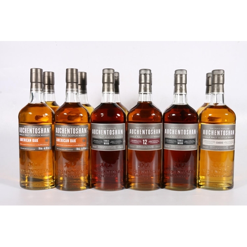 126 - Twelve bottles of AUCHENTOSHAN single malt Scotch whisky to include five Classic 40%, four Amer... 