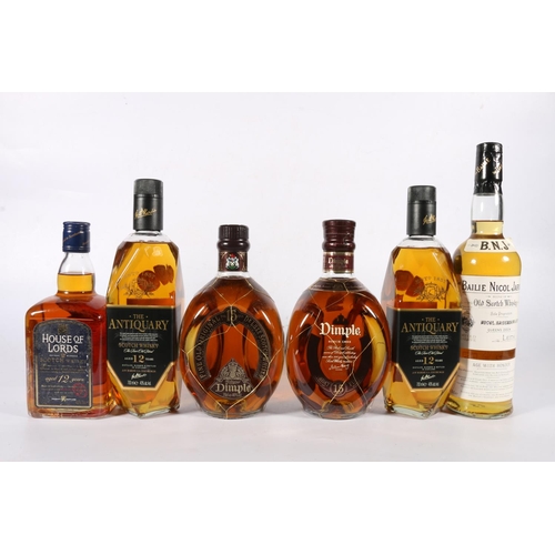 138 - Six bottles of blended Scotch whisky to include BAILIE NICOL JARVIE 70cl 40% abv., two bottles ... 