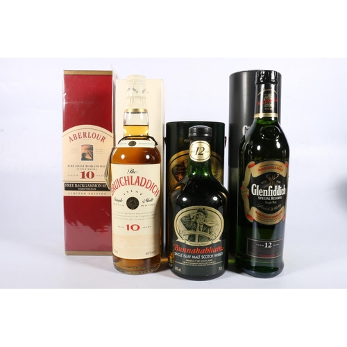 141 - Four bottles of single malt Scotch whisky to include BRUICHLADDICH 10 year old 70cl 40% abv. boxed, ... 