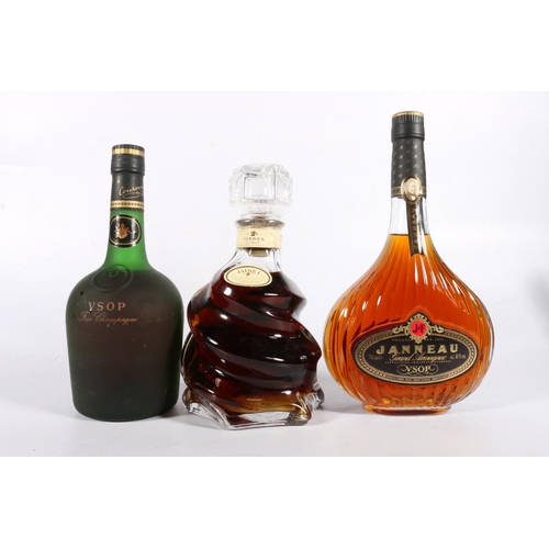 143 - Three bottles of brandy to include TORRES JAIME I Reserva De La Familia, 70cl 38% abv., COURVOISIER ... 
