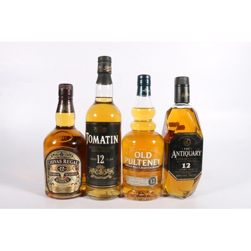 146 - Four bottles of whisky to include OLD PULTENEY 12 year old single malt Scotch whisky 70cl 40% abv., ... 