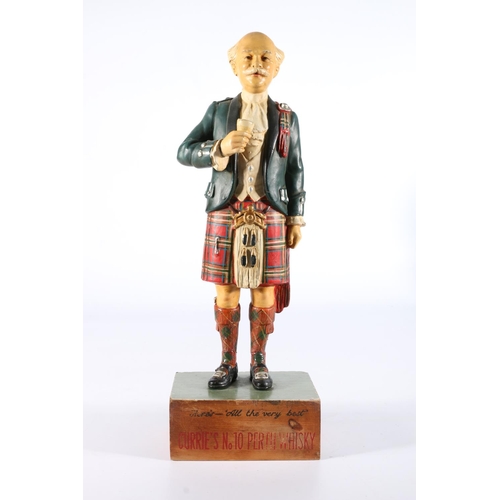 200 - Whisky advertising mascot figure in the form of a kilted gentleman for Currie's No10 Perth Whisky, 3... 