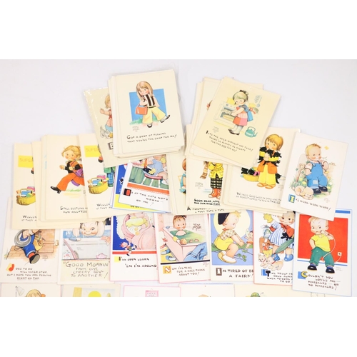 242 - Over 80 Mable Lucie Attwell postcards, most if not all are unused, by Valentines, Whiteholme Publish... 