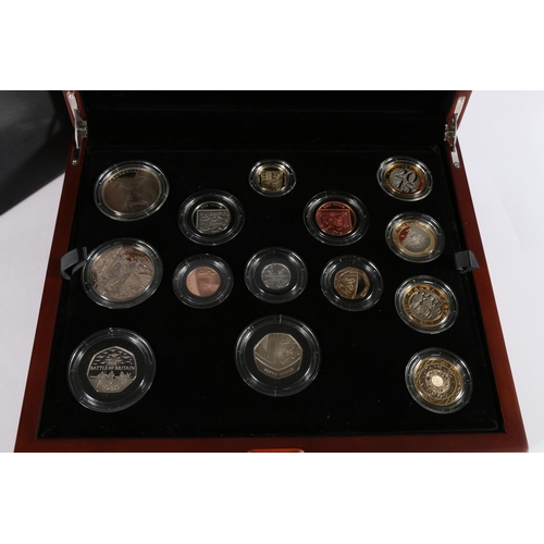 262 - The Royal Mint UNITED KINGDOM Elizabeth II premium proof coin collection 2015, a fourteen-coin set i... 