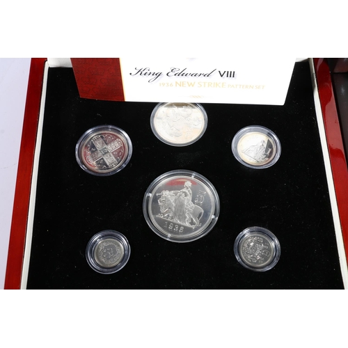 281 - The London Mint Office King Edward VIII 1936 New Strike Pattern Set comprising six silver proof coin... 