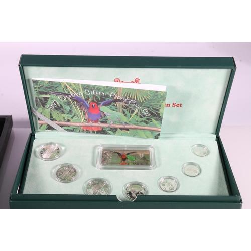 295 - SINGAPORE, Board of Commissioners Sterling silver proof coin set 1997 Jurong Bird Park, in fitted bo... 