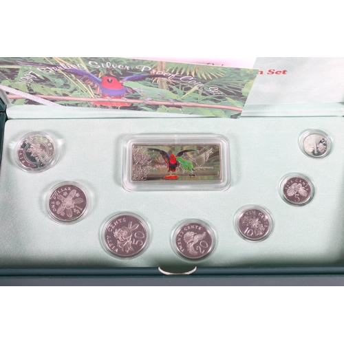 295 - SINGAPORE, Board of Commissioners Sterling silver proof coin set 1997 Jurong Bird Park, in fitted bo... 