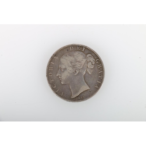 298 - UNITED KINGDOM Queen Victoria (1837-1901) silver crown 1845 cinquefoil stops S3882.