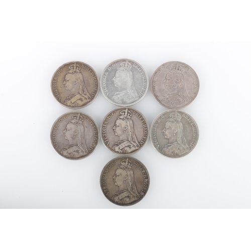 299 - UNITED KINGDOM Queen Victoria (1837-1901) silver crowns, 1889 Jubilee bust, S3921.