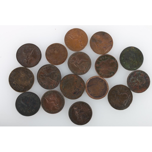 306 - ENGLAND Charles II (1660-1685) copper farting 1673 and another S3394, William and Mary (1688-1694) c... 