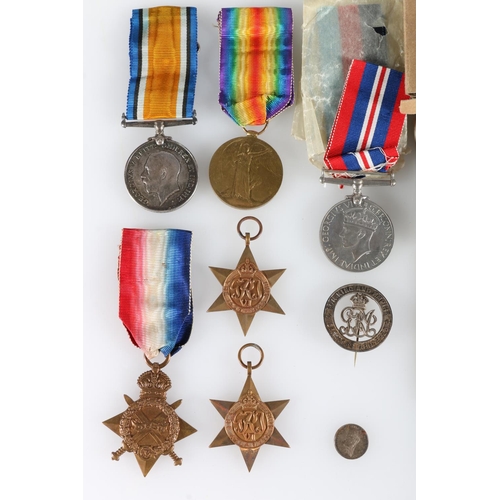 404 - Family medal grouping including medals of 7-2050 Corporal T S Leach of the Northumberland Fusiliers ... 