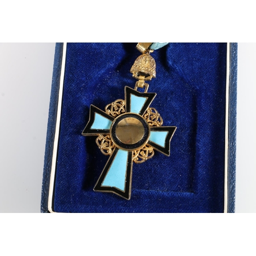 634 - Greek Orthodox Order of St Mark neck badge decorated in blue enamels [unnamed], (1)