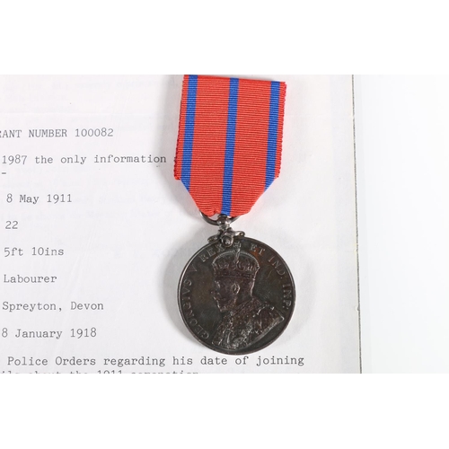 641 - Medal for Police Constable Samuel Tremlett of the Y Division Metropolitan Police comprising George V... 