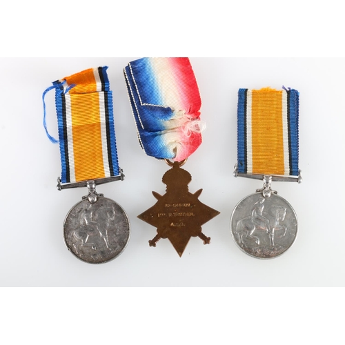 647 - Medal for M2 048309 Private Robert Trotter of the Army Service Corps comprising WWI 1914-15 star med... 