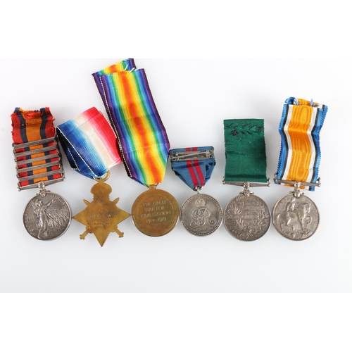 651 - Medals of 7409, 6816 and 20 Private G Douglas of the Royal Scots comprising an Anglo- Boer war 1899-... 