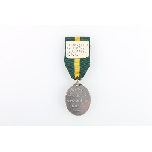 792 - Medal of 61 Sergeant J Penny of the North Scottish Royal Garrison Artillery comprising Edward VII Te... 