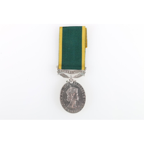 815 - Medal of 22841757 Sergeant T Elder of the Lowland Yeomanry comprising Elizabeth II Efficiency medal ... 